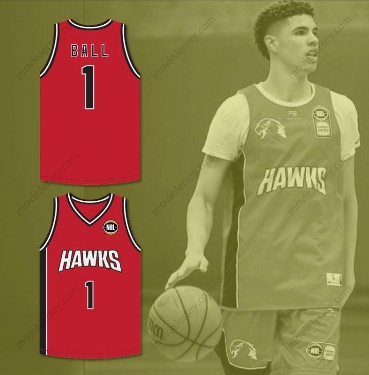 CUSTOM ANY Name Number LAMELO BALL 1 ILLAWARRA   RED BASKETBALL JERSEY 1 Top Stitched S-6XL