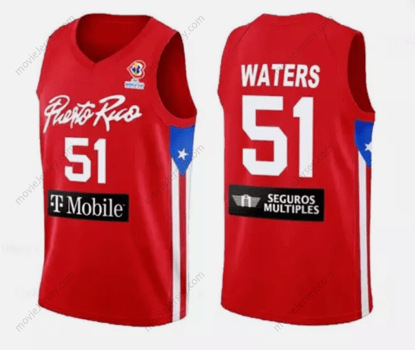 Custom Any Name Number Puerto Rico #10 Alvarado Basketball Jersey #51 Waters Clavell Sewn Stitched S-6XL