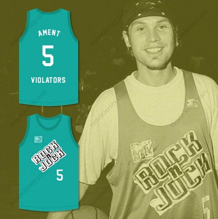 CUSTOM ANY Name Number JEFF AMENT 5 VIOLATORS BASKETBALL JERSEY 3RD ANNUAL ROCK N' JOCK B-BALL JAM 1993 Top Stitched S-6XL