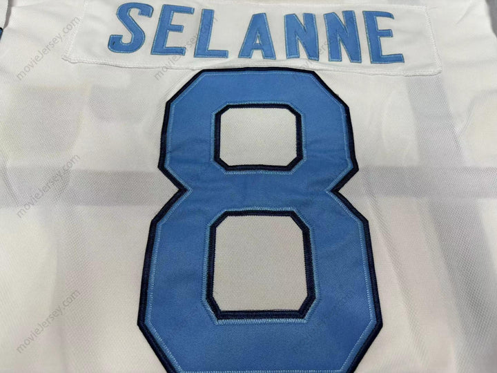 Custom Any Name Number TEEMU SELANNE 8 FINLAND NATIONAL TEAM WHITE HOCKEY JERSEY Top Stitched S-6XL