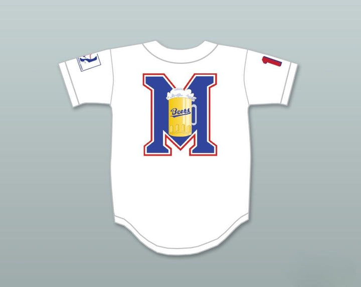 Custom Any Name Number DOUG REMER 17  BEERS LOGO DELUXE BASEKETBALL WHITE BASEBALL JERSEY Top Stitched S-6XL