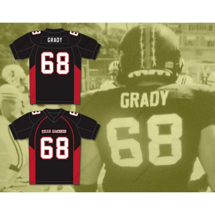 CUSTOM ANY Name Number 68 GRADY MEAN MACHINE CONVICTS FOOTBALL JERSEY INCLUDES PATCHES Top Stitched S-6XL