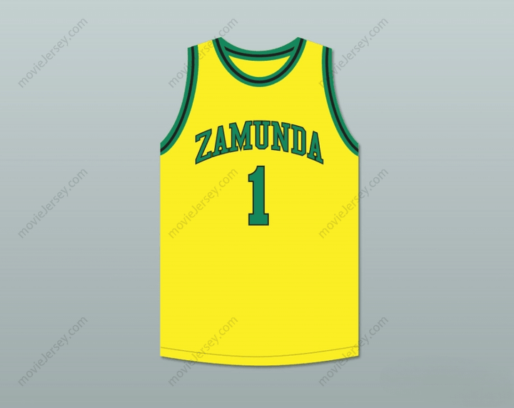 CUSTOM ANY Name Number PRINCE AKEEM JOFFER 1 FICTIONAL AFRICAN COUNTRY YELLOW BASKETBALL JERSEY Top Stitched S-6XL