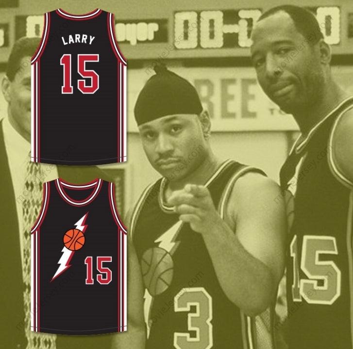CUSTOM ANY Name Number LARRY 15 BLACK BASKETBALL JERSEY IN THE HOUSE Top Stitched S-6XL