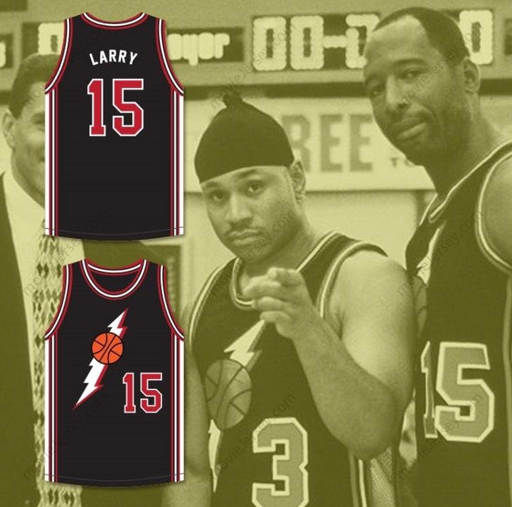 CUSTOM ANY Name Number LARRY 15 BLACK BASKETBALL JERSEY IN THE HOUSE Top Stitched S-6XL