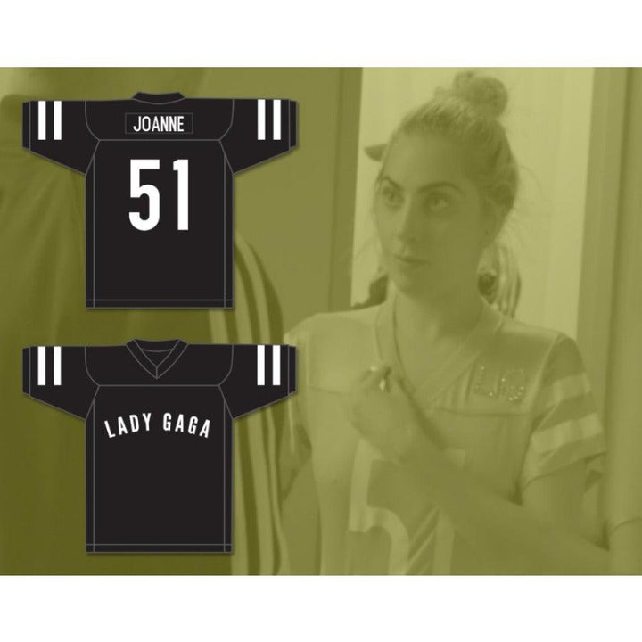 CUSTOM ANY Name Number LADY GAGA JOANNE 51 FOOTBALL JERSEY Top Stitched S-6XL