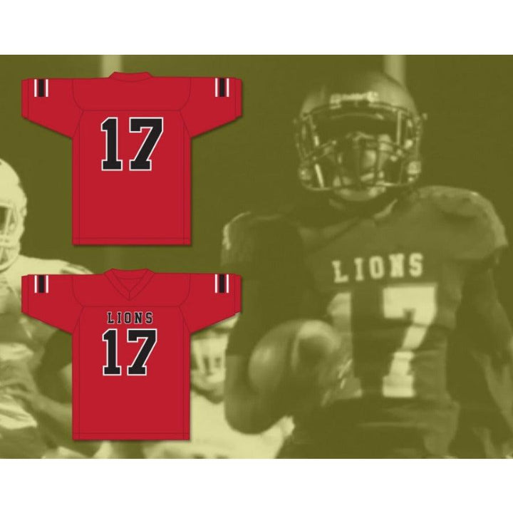 CUSTOM ANY Name Number ISIAH WRIGHT 17 EMCC LIONS FOOTBALL JERSEY INCLUDES PATCHES Top Stitched S-6XL