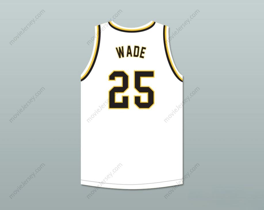 CUSTOM ANY Name Number DWYANE WADE 25 HAROLD L. RICHARDS HIGH SCHOOL BULLDOGS WHITE BASKETBALL JERSEY 2 Top Stitched S-6XL