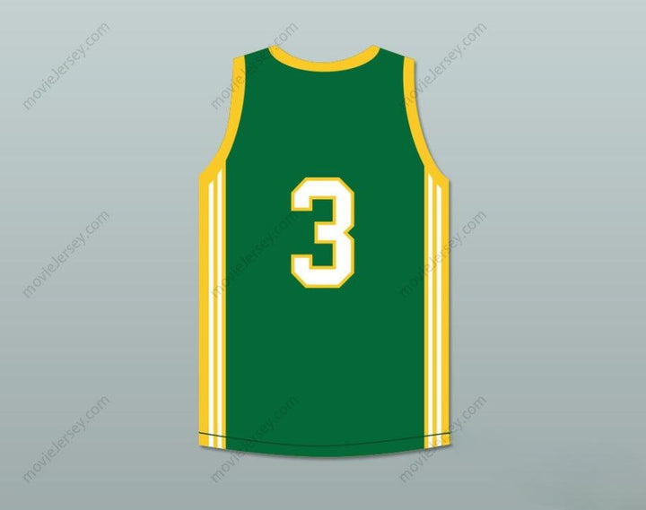CUSTOM ANY Name Number ALLEN IVERSON 3 BETHEL HIGH SCHOOL BRUINS GREEN BASKETBALL JERSEY Top Stitched S-6XL