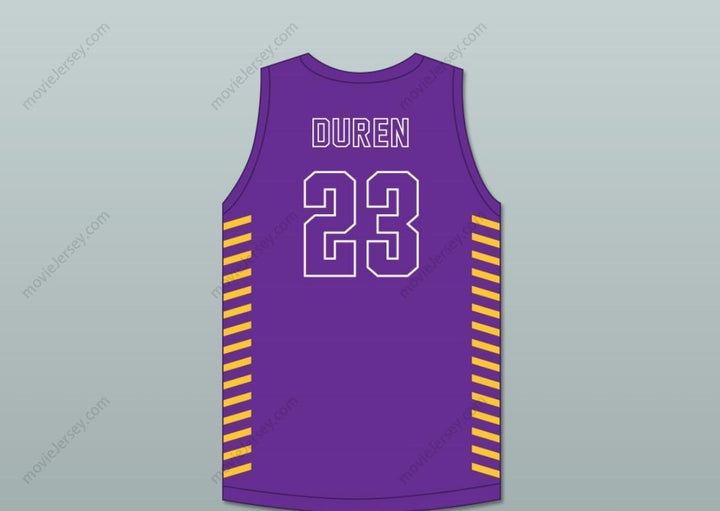 Custom Any Name Number Jalen Duren 23 Roman Catholic High School Cahillites Purple Basketball Jersey 2 Top Stitched S-6XL
