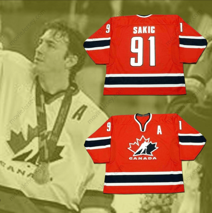 Custom Any Name Number Joe Sakic Team Canada Hockey Jersey Top Stitched S-6XL