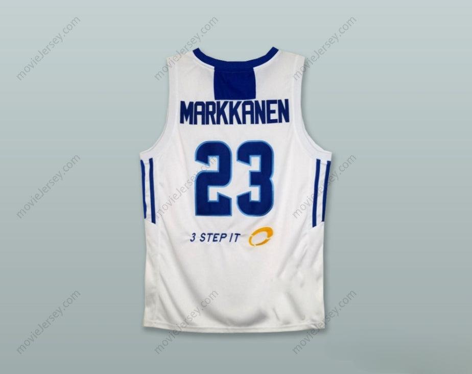 CUSTOM ANY Name Number LAURI MARKKANEN 23 FINLAND NATIONAL TEAM WHITE BASKETBALL JERSEY Top Stitched S-6XL
