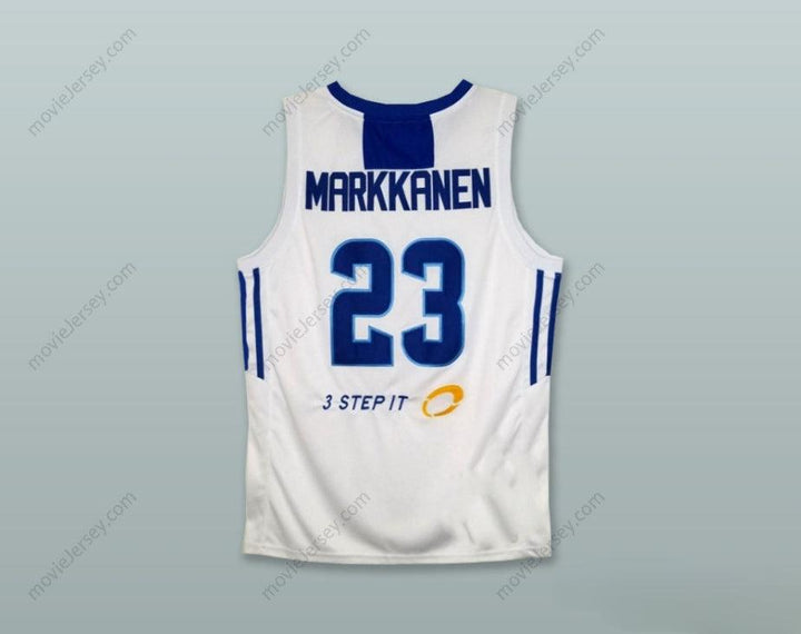 CUSTOM ANY Name Number LAURI MARKKANEN 23 FINLAND NATIONAL TEAM WHITE BASKETBALL JERSEY Top Stitched S-6XL