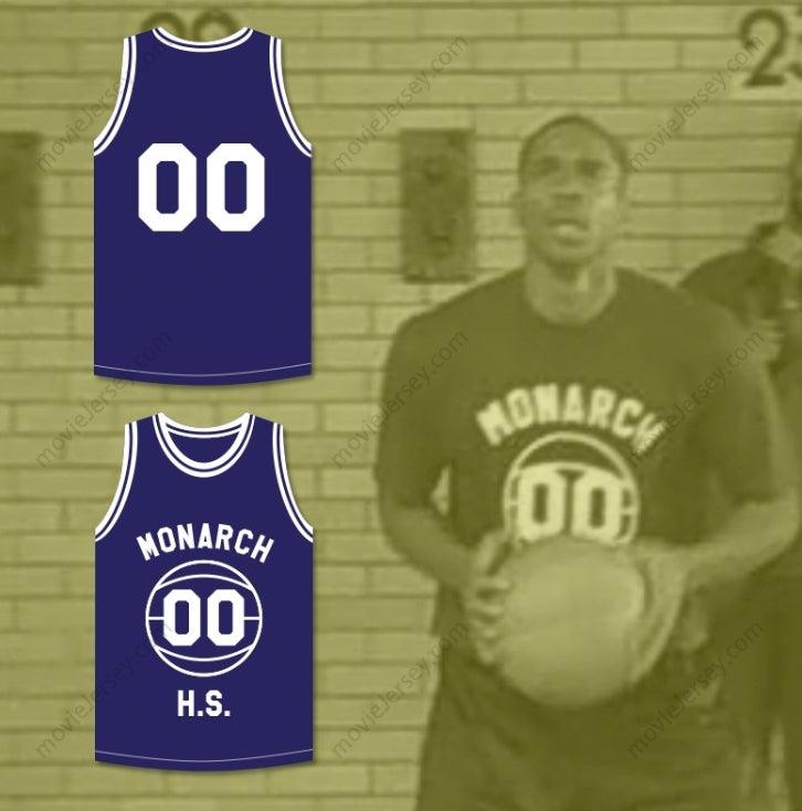 CUSTOM ANY Name Number DUANE MARTIN KYLE LEE WATSON 00 MONARCH HIGH SCHOOL BLUE PRACTICE BASKETBALL JERSEY ABOVE THE RIM Top Stitched S-6XL