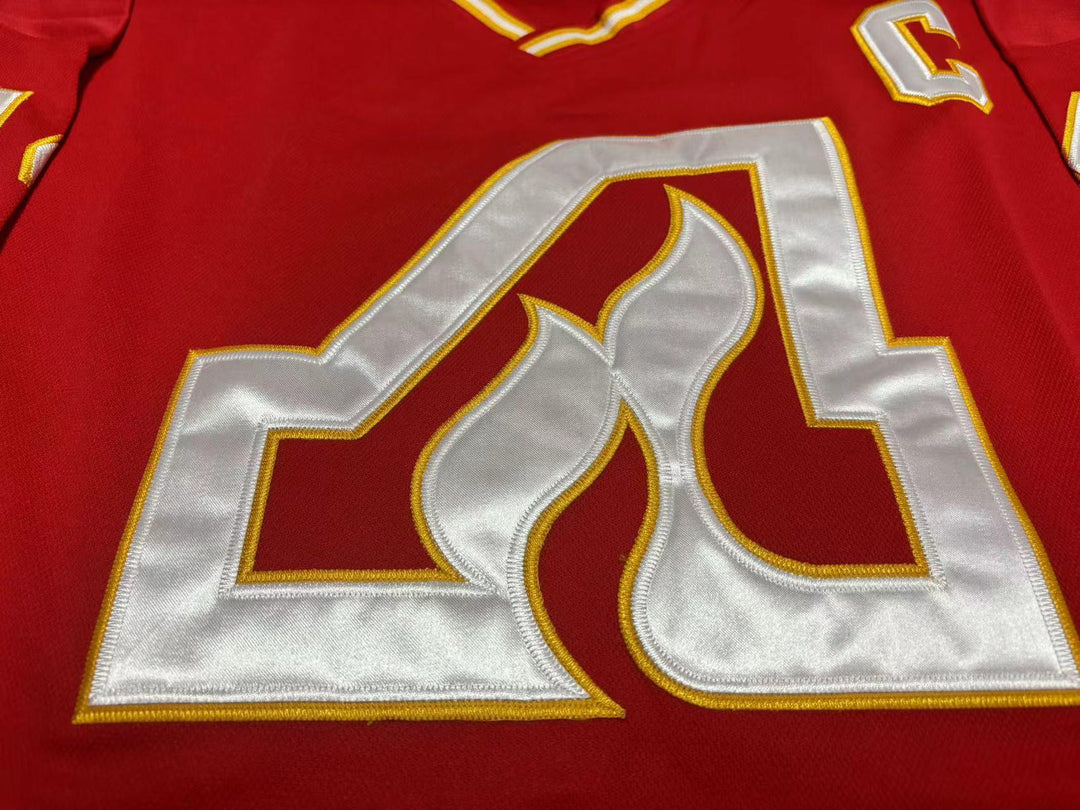 Custom Any Name Number KENT NILSSON ATLANTA FLAMES HOCKEY JERSEY Stitched Top Stitched S-6XL