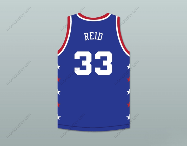 CUSTOM ANY Name Number ROBERT REID 33 MAGIC JOHNSON ALL STAR GAME BLUE BASKETBALL JERSEY 1986 MIDSUMMER NIGHT'S MAGIC CHARITY EVENT Top Stitched S-6XL