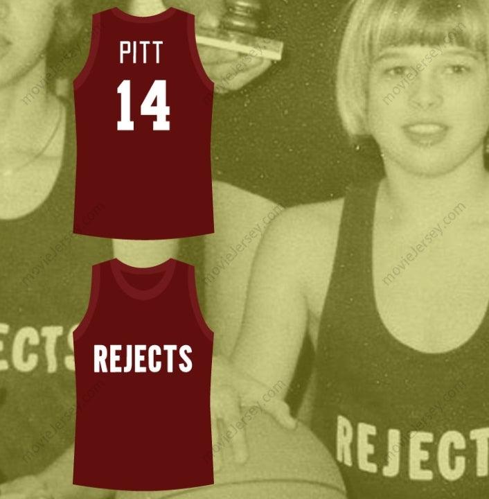CUSTOM ANY Name Number BRAD PITT CHEROKEE REJECTS 14 SCHOOL BASKETBALL JERSEY Top Stitched S-6XL