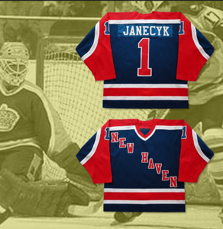 Custom Any Name Number Bob Janecyk New Haven Nighthawks Hockey Jersey Top Stitched S-6XL