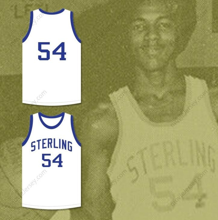 CUSTOM ANY Name Number CLYDE DREXLER 54 STERLING HIGH SCHOOL RAIDERS WHITE BASKETBALL JERSEY 1 Top Stitched S-6XL