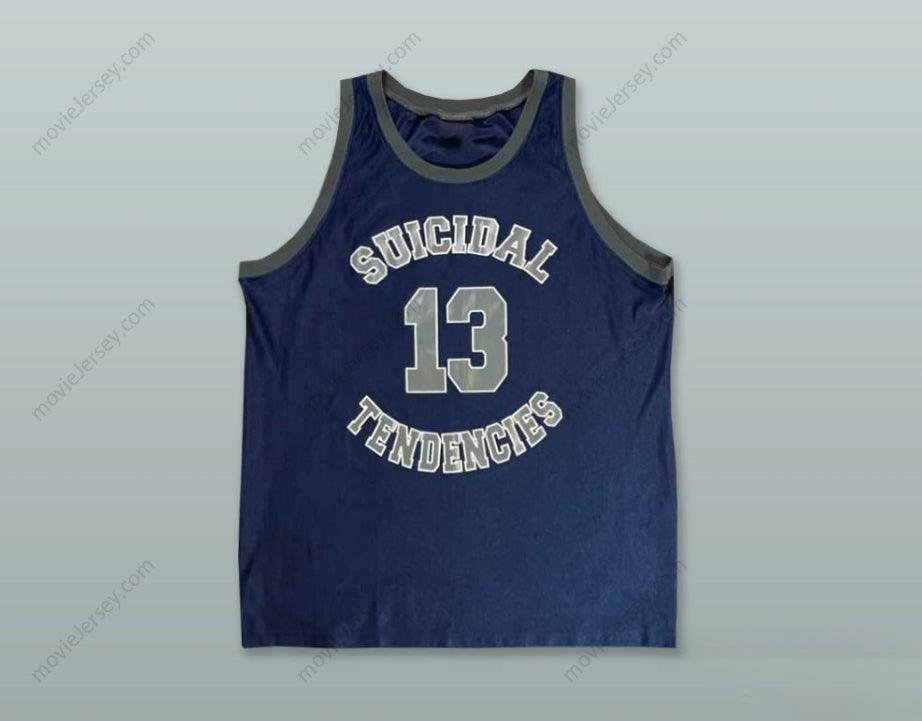 CUSTOM ANY Name Number SUICIDAL TENDENCIES 13 NAVY BLUE BASKETBALL JERSEY Top Stitched S-6XL