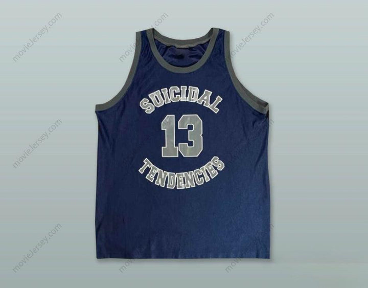 CUSTOM ANY Name Number SUICIDAL TENDENCIES 13 NAVY BLUE BASKETBALL JERSEY Top Stitched S-6XL