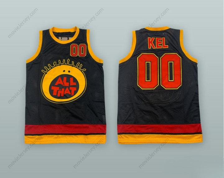 CUSTOM ANY Name Number KEL MITCHELL 00 ALL THAT BASKETBALL JERSEY Top Stitched S-6XL