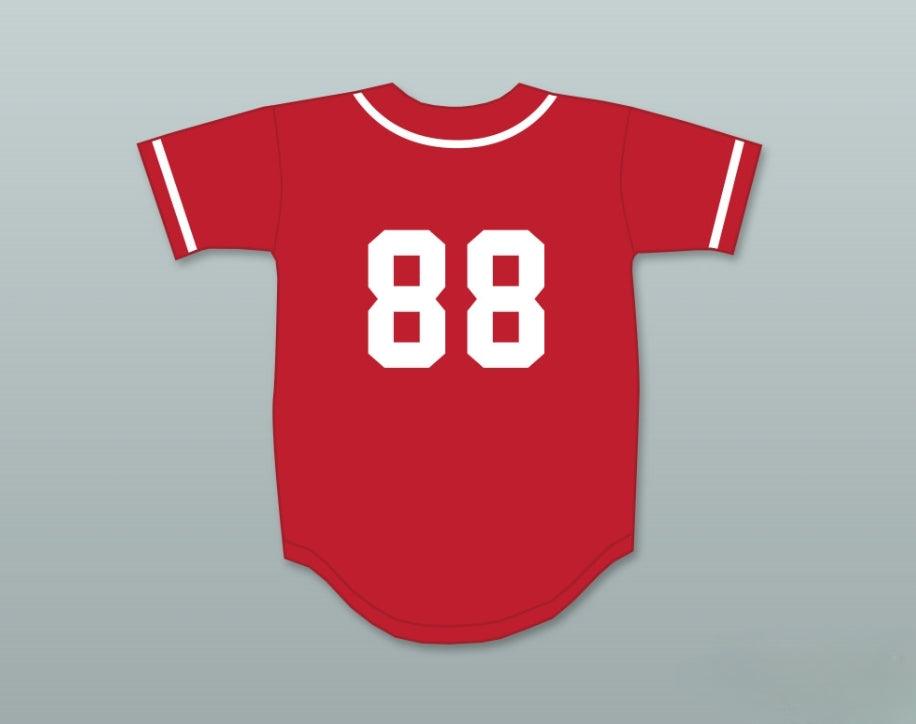 Custom Any Name Number WILD PITCH 88 RED BASEBALL JERSEY Top Stitched S-6XL