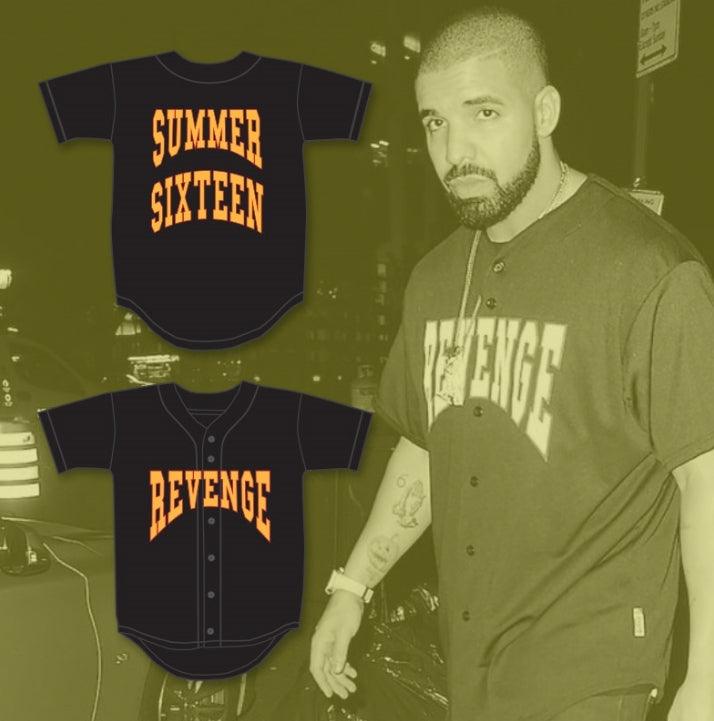 Custom Any Name Number DRAKE SUMMER SIXTEEN REVENGE BASEBALL JERSEY Top Stitched S-6XL