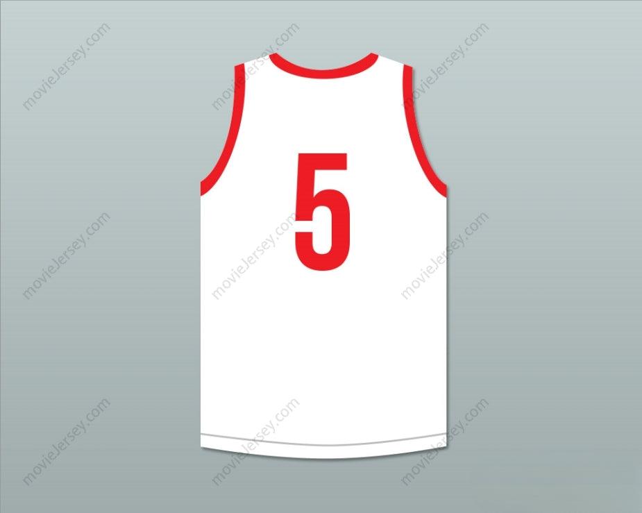 CUSTOM ANY Name Number FRED MORGAN 5 WHITE BASKETBALL JERSEY THE NEW BLACK EMANUELLE Top Stitched S-6XL