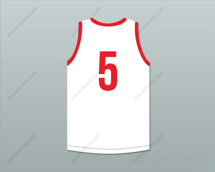 CUSTOM ANY Name Number FRED MORGAN 5 WHITE BASKETBALL JERSEY THE NEW BLACK EMANUELLE Top Stitched S-6XL