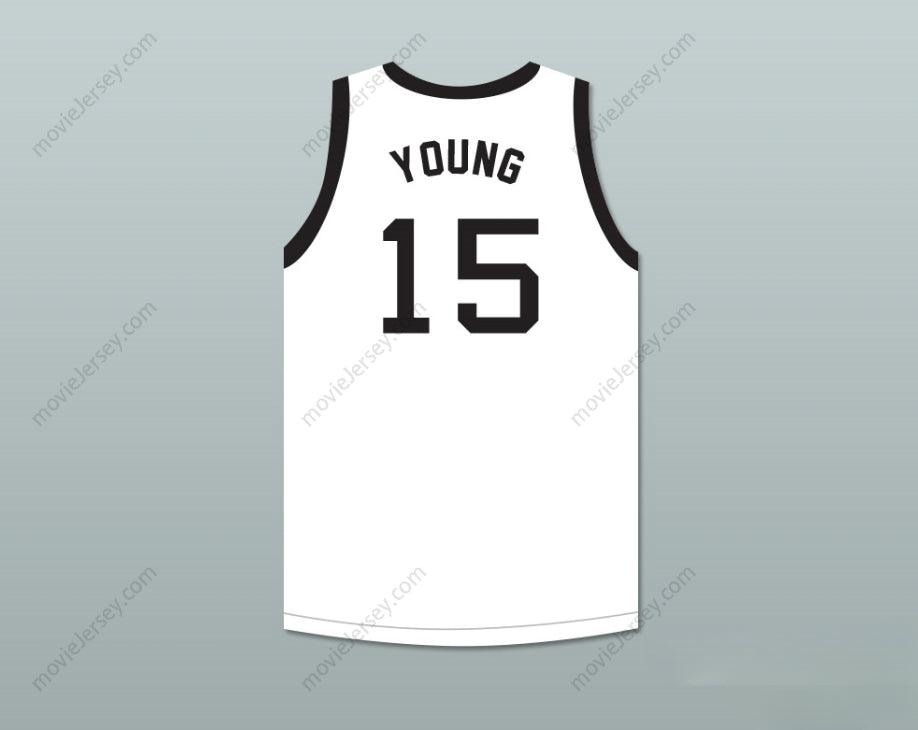 CUSTOM ANY Name Number STEVE YOUNG 15 EASTERN JUNIOR HIGH SCHOOL WHITE BASKETBALL JERSEY Top Stitched S-6XL