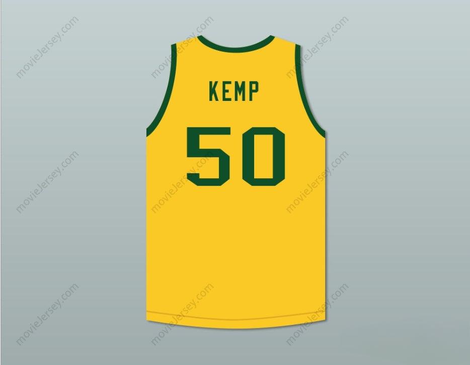 CUSTOM ANY Name Number SHAWN KEMP 50 WEST SIDE ELEMENTARY SCHOOL YELLOW BASKETBALL JERSEY Top Stitched S-6XL