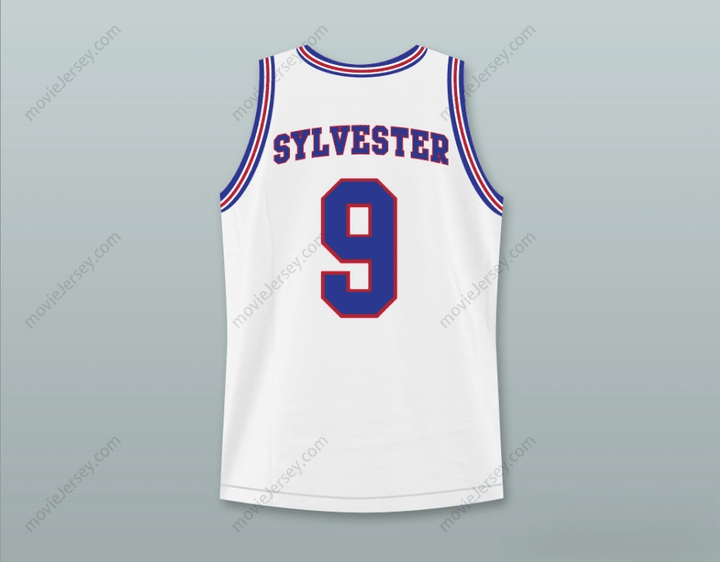 CUSTOM ANY Name Number SYLVESTER THE CAT 9 TUNE SQUAD BASKETBALL JERSEY WITH SPACE JAM PATCH Top Stitched S-6XL