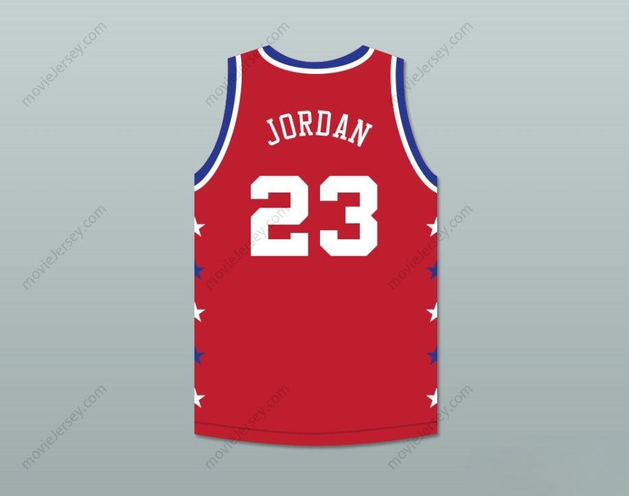 CUSTOM ANY Name Number MICHAEL  23 MAGIC JOHNSON ALL STAR GAME RED BASKETBALL JERSEY 1990 MIDSUMMER NIGHT'S MAGIC CHARITY EVENT Top Stitched S-6XL