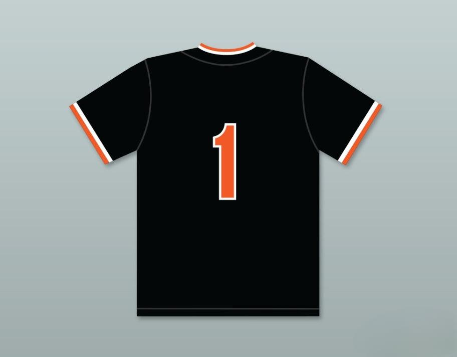 Custom Any Name Number CHRIS SALE 1  SENIOR HIGH SCHOOL DREADNAUGHTS BLACK BASEBALL JERSEY 1 Top Stitched S-6XL