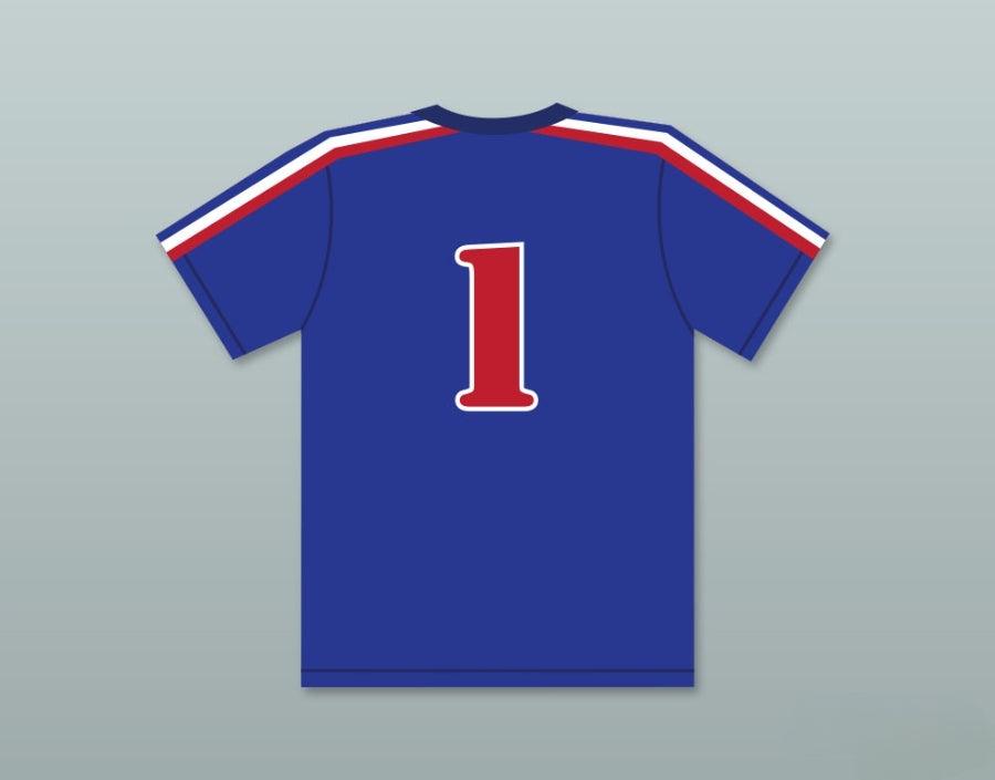 Custom Any Name Number COACH CHARLEY PEGLER 1   BLUE BASEBALL JERSEY BREWSTER'S MILLIONS Top Stitched S-6XL