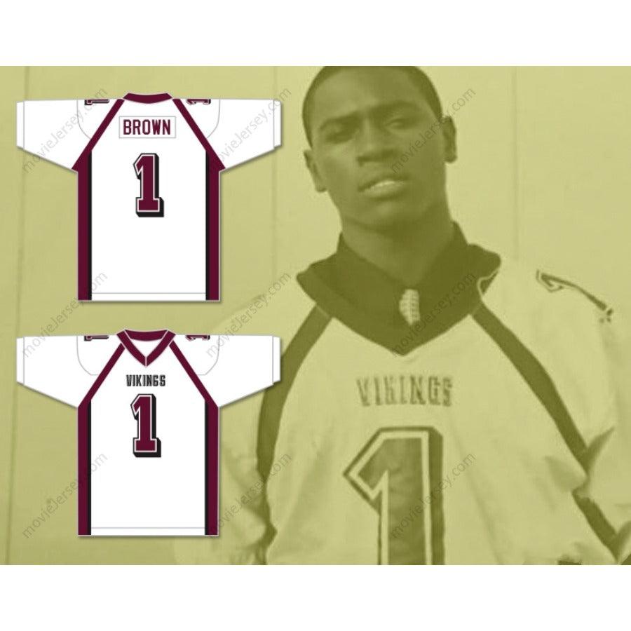 CUSTOM ANY Name Number ANTONIO BROWN 1  NORLAND SENIOR HIGH SCHOOL FOOTBALL JERSEY Top Stitched S-6XL