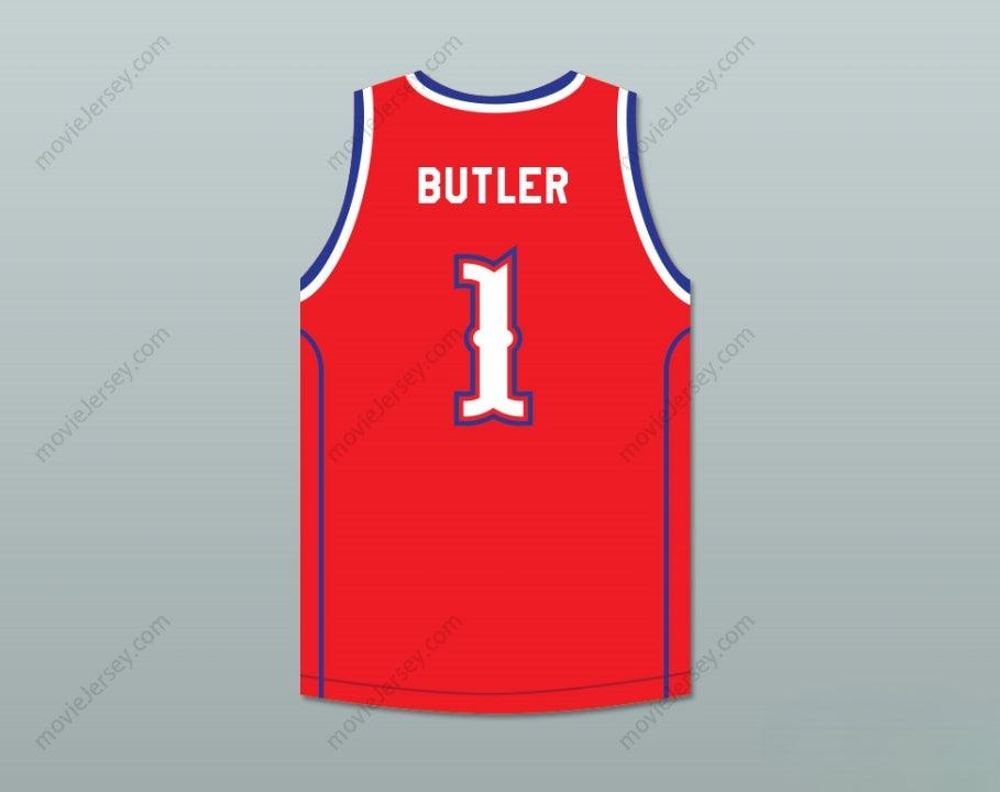 CUSTOM ANY Name Number JIMMY BUTLER 1  HIGH SCHOOL COUGARS RED BASKETBALL JERSEY Top Stitched S-6XL