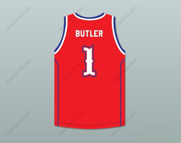 CUSTOM ANY Name Number JIMMY BUTLER 1  HIGH SCHOOL COUGARS RED BASKETBALL JERSEY Top Stitched S-6XL