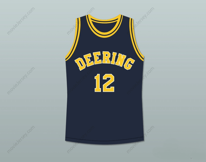 CUSTOM ANY Name Number HANG TIME TEDDY BROADIS 12 DEERING TORNADOS HIGH SCHOOL BASKETBALL JERSEY Top Stitched S-6XL