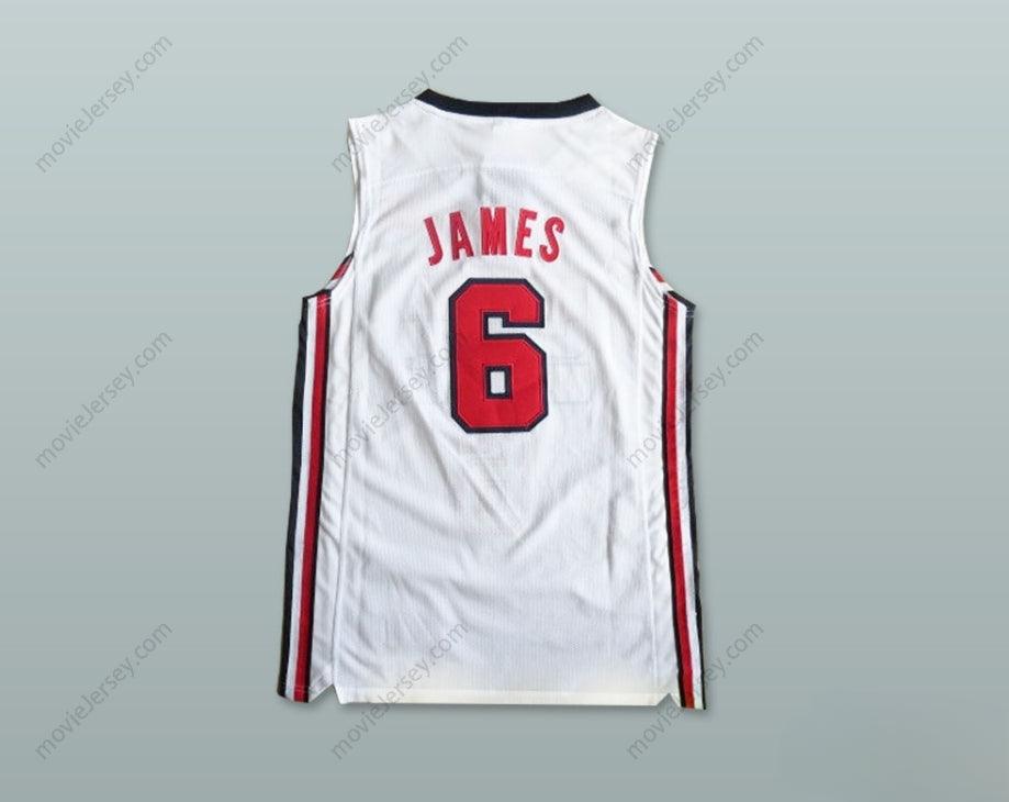 CUSTOM ANY Name Number LEBRON 6 TEAM USA BASKETBALL JERSEY Top Stitched S-6XL