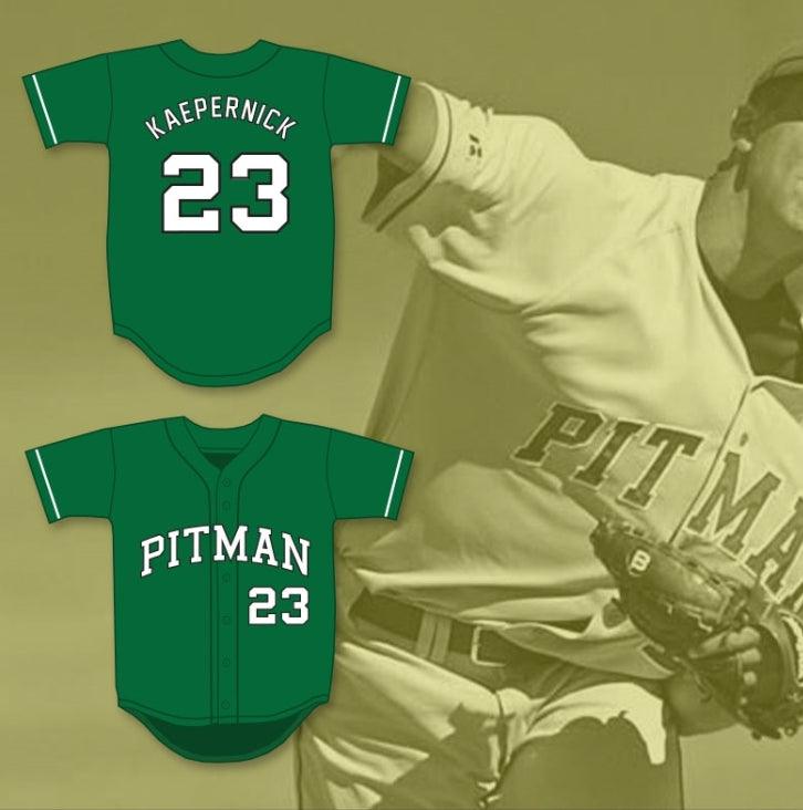 Custom Any Name Number COLIN KAEPERNICK 23 JOHN H. PITMAN HIGH SCHOOL PRIDE GREEN BASEBALL JERSEY 2 Top Stitched S-6XL