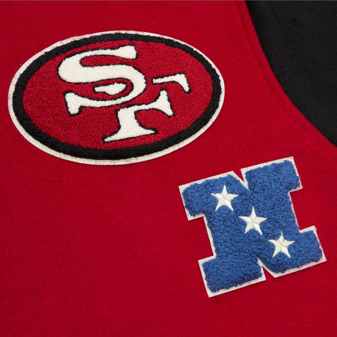 College Jacket Men’s San Francisco 49ers Team Legacy Varsity Jacket Red/black