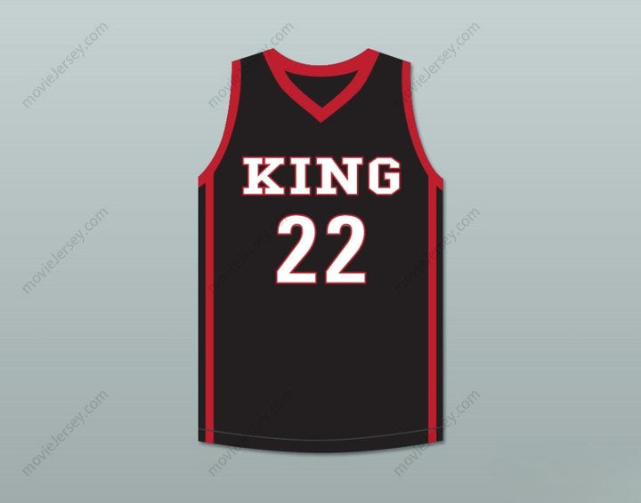 CUSTOM ANY Name Number KAWHI LEONARD 22 MARTIN LUTHER KING HIGH SCHOOL  BLACK BASKETBALL JERSEY 5 Top Stitched S-6XL