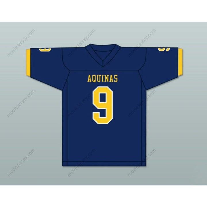CUSTOM ANY Name Number ELIJAH MOORE 9   AQUINAS HIGH SCHOOL RAIDERS Football Jersey Top Stitched S-6XL