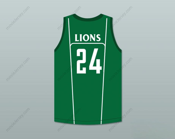 CUSTOM ANY Name Number TACKO FALL 24 LIBERTY CHRISTIAN PREP LIONS GREEN BASKETBALL JERSEY 1 Top Stitched S-6XL