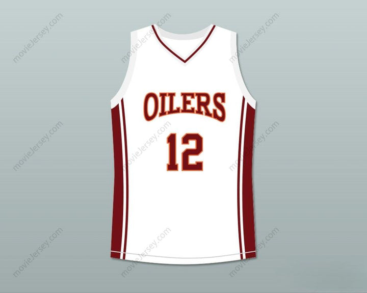 CUSTOM ANY Name Number DAMIEN CARTER 12 RICHMOND OILERS AWAY BASKETBALL JERSEY COACH CARTER Top Stitched S-6XL