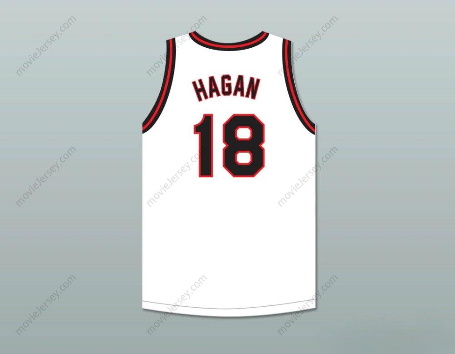 CUSTOM ANY Name Number CLIFF HAGAN 18 OWENSBORO HIGH SCHOOL RED DEVILS WHITE BASKETBALL JERSEY 1 Top Stitched S-6XL