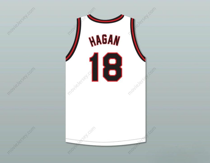 CUSTOM ANY Name Number CLIFF HAGAN 18 OWENSBORO HIGH SCHOOL RED DEVILS WHITE BASKETBALL JERSEY 1 Top Stitched S-6XL
