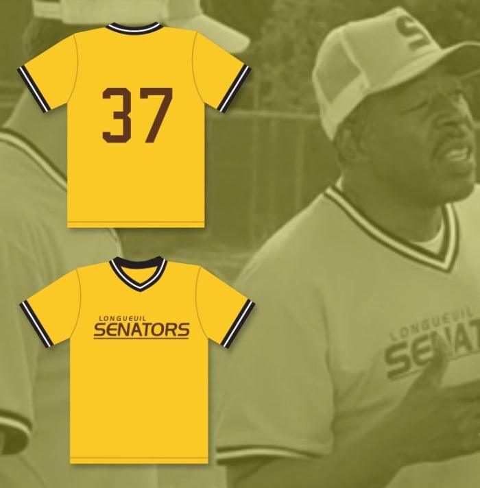 Custom Any Name Number ERNIE HUDSON JOE CARTWRIGHT 37 LONGUEUIL SENATORS BEER LEAGUE BASEBALL JERSEY SPACEMAN Top Stitched S-6XL